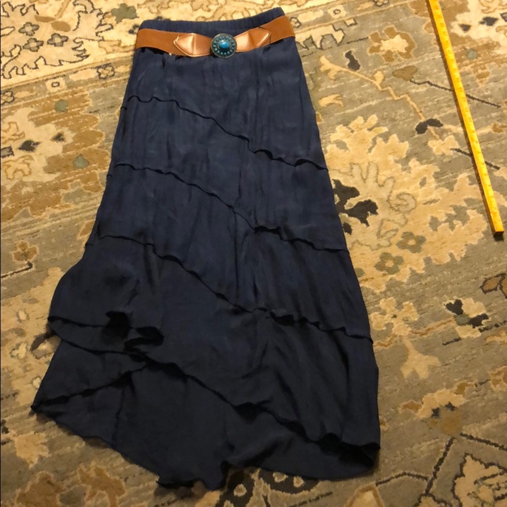 Navy Blue Maxi Skirt